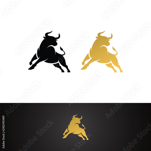 Animal Logo Bull Beast Modern Minimalist Vector Design