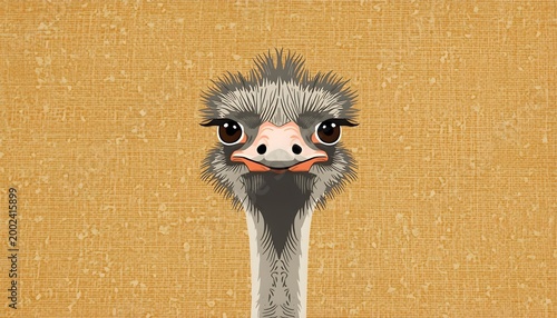 close up of an ostrich