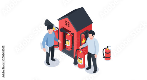 Fire Safety Training - Demonstrating Fire Extinguisher Usage and Techniques.
