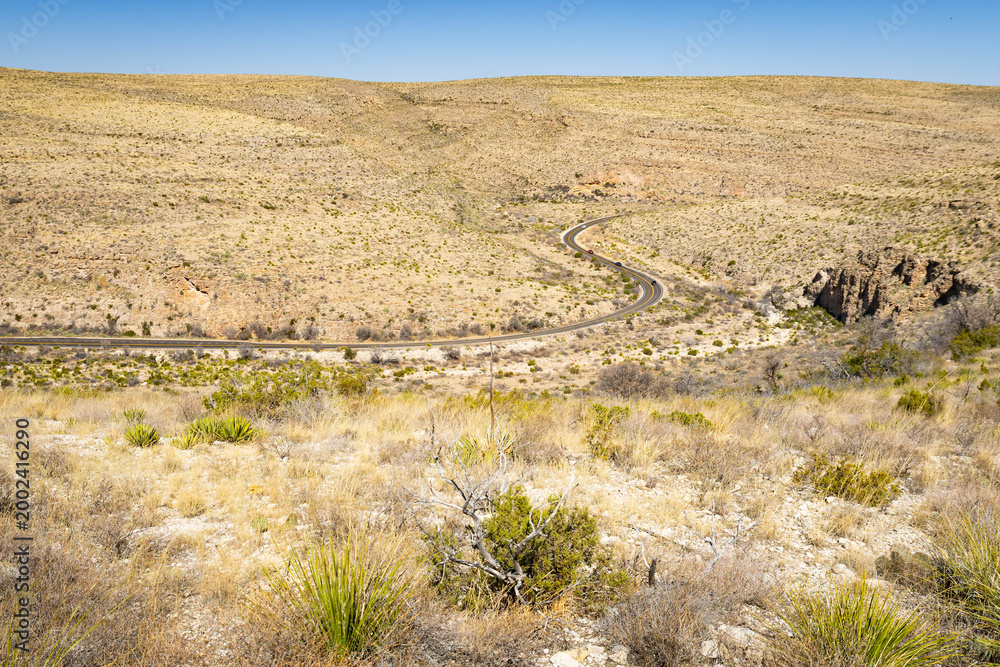 Fototapeta premium Scenic View of Walnut Canyon Road to Carlsbad Caverns New Mexico