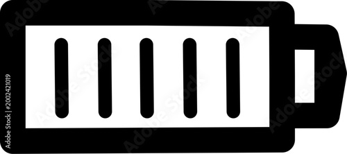 残量十分な、黒いバッテリーアイコン