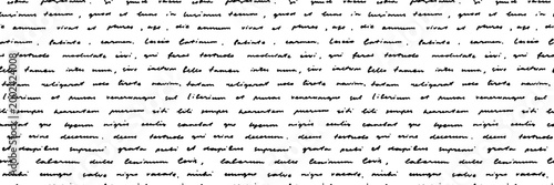 Handwriting script seamless pattern. Hand drawn text banner background or simple vintage wrapping paper. Unreadable sketch text background. Handwrite illegible poem seamless pattern.