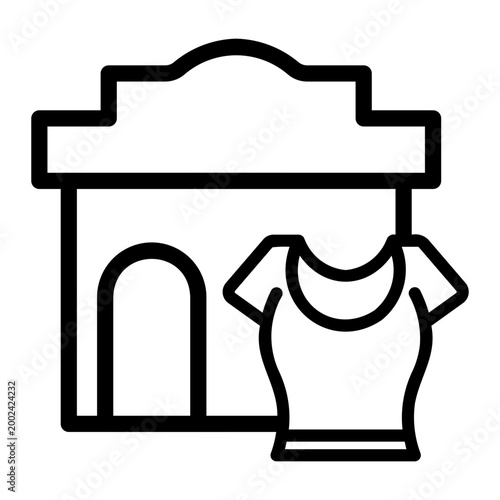 clothes store Line Icon
