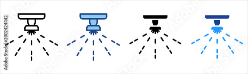 Sprinkler Icon Multiple Style Vector Collection 