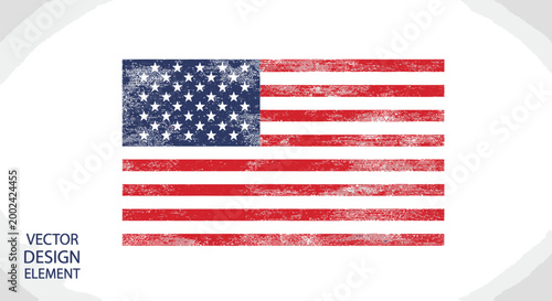 American Flag Vector Design Element.