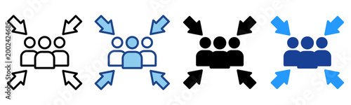 Assembly Point Icon Multiple Style Vector Collection 