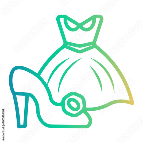 high heels Line Gradient Icon