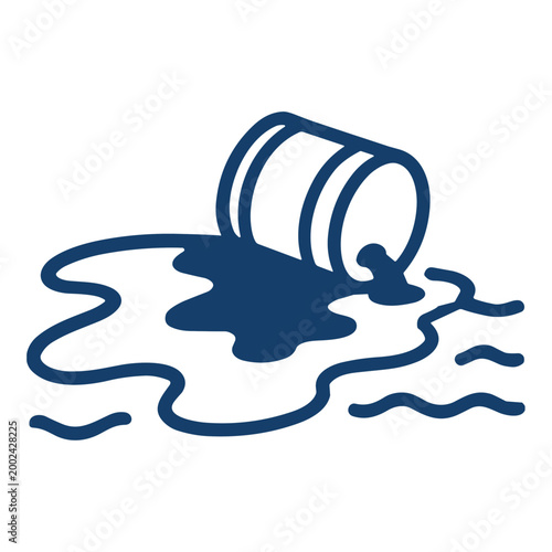 Oil spill pollution environmental damage liquid waste icon