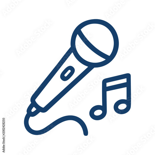Microphone music audio recording sound equipment icon