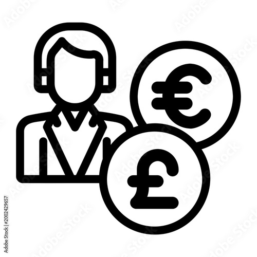 finance management Line Icon