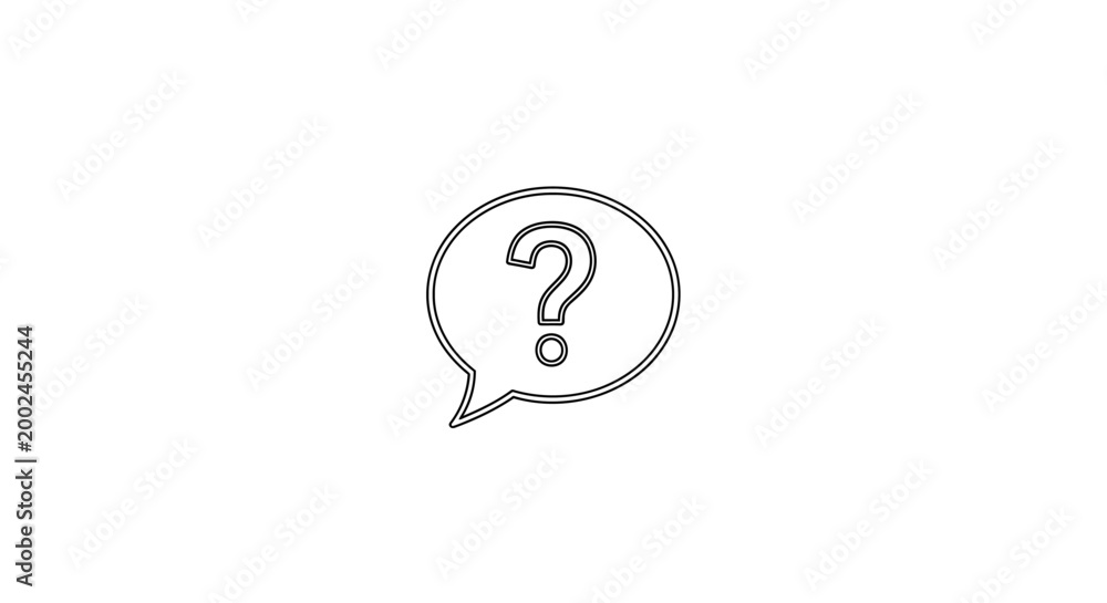 Naklejka premium Question Mark in Speech Bubble.