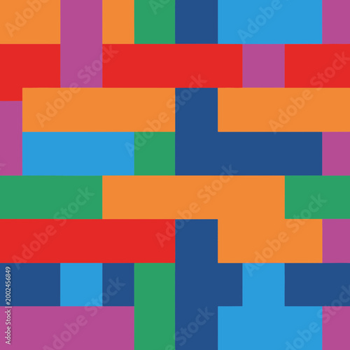 Lgbt Geometric Seamless Pattern Abstract Background Colorful Blocks