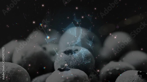 Left flare igniting purple core, bubble pulsing and dissolving, showing berries as nodes aligning