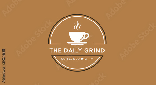 The Daily Grind Coffee Shop Logo Design