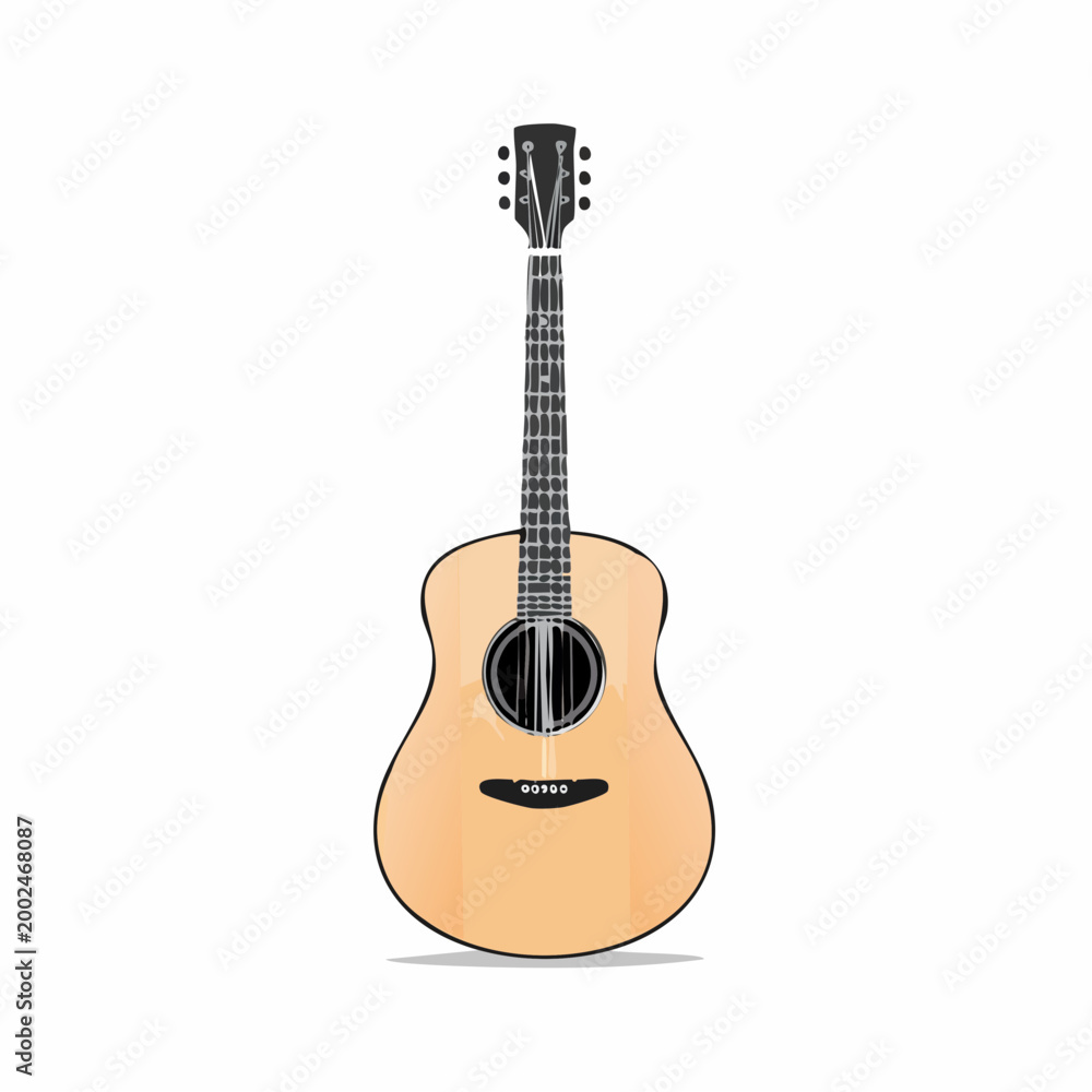Obraz premium Acoustic Guitar Illustration