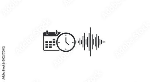 Canvastavla Sound Wave Time Schedule Icon.