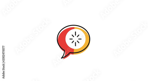 Εκτύπωση καμβά Speech Bubble Icon Symbol.