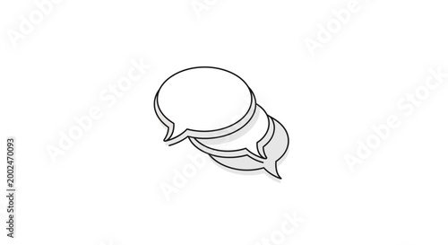 Tablou pe pânză Speech Bubble Icon Design.