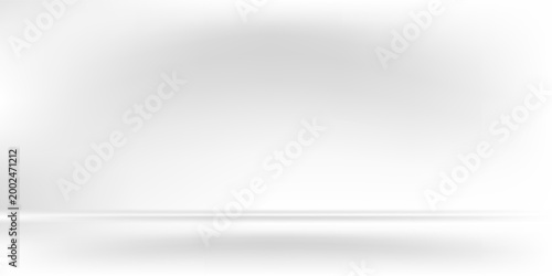 Abstract white studio background for product presentation. Empty room with shadows of window. Display product with blurred backdrop.