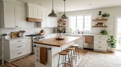 modern kitchen interior with kitchen