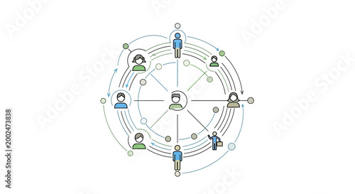 People connected in a network.