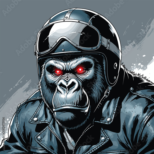 scary and terrifying gorilla vector image