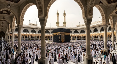 The kaaba in mecca a sacred view during hajj pilgrimage