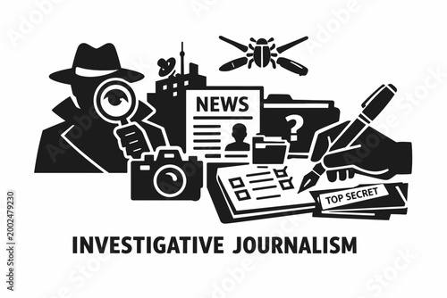 Investigative Journalism Concept with Fountain Pen