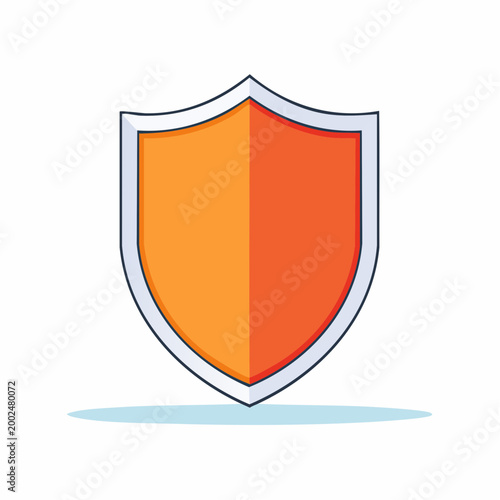Free Download Orange and Red Shield Icon - GFXLoad