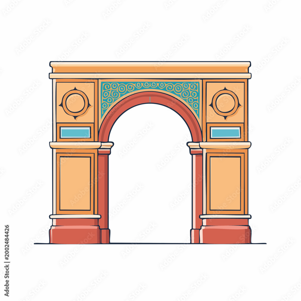 Fototapeta premium Ornate Archway Illustration