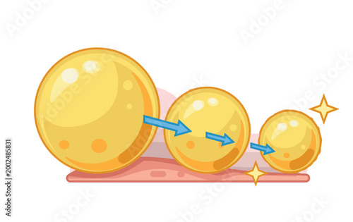 Fat Cells Shrinking Weight Loss Illustration