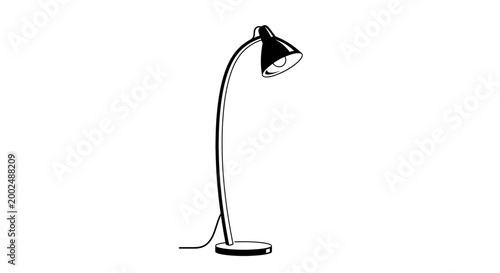 Modern desk lamp with adjustable arm.