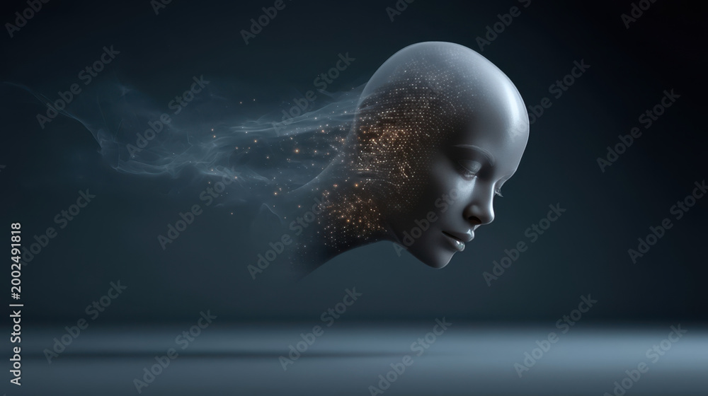 Obraz premium Exploring the pixel mind concept in an elegant display of technology and design