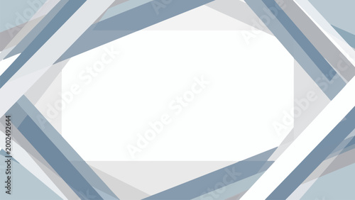 Abstract layered translucent blue geometric frame border template copy space modern background for banner poster, clean minimal design