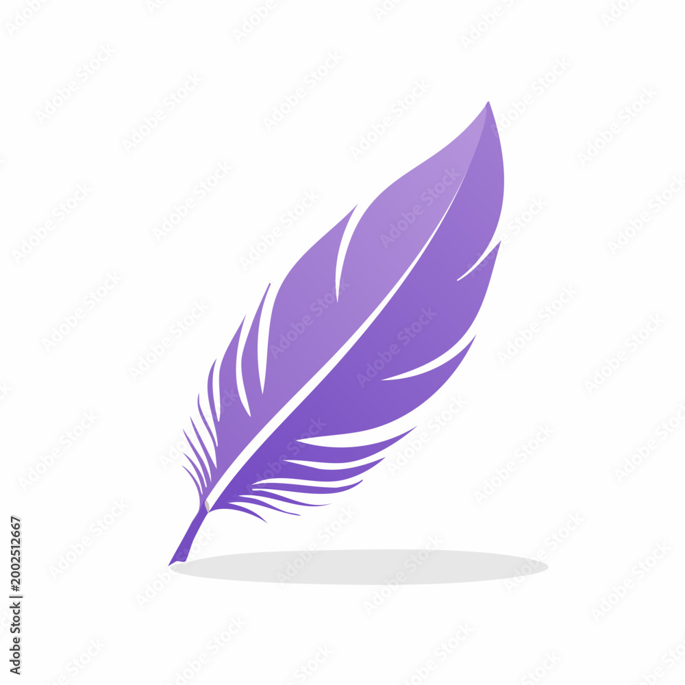 Obraz premium Purple Feather Illustration
