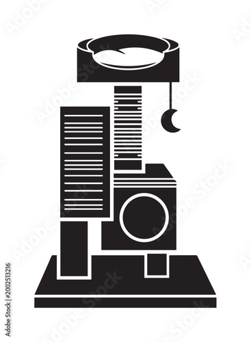 Vintage Coin Operated Vending Machine Silhouette.