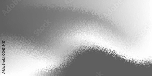 Silver foil texture background with light reflection. Vector realistic illustration of chrome metal surface with glitter gradient effect, abstract shiny texture, translucent glass, platinum wallpaper
