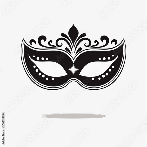 Black Masquerade Mask Icon
