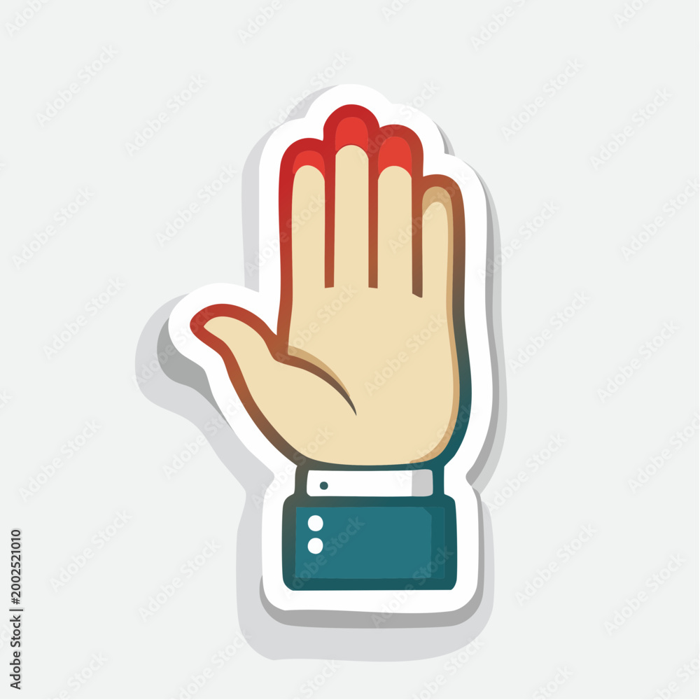 Obraz premium Stop Hand Gesture Icon