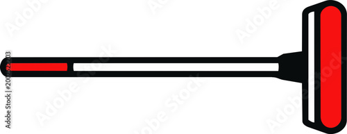 Curling broom sweeping brush equipment icon