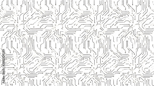 Intricate Abstract Circuit Board Pattern, Futuristic Digital Network and Technology Concept, High-Tech Design