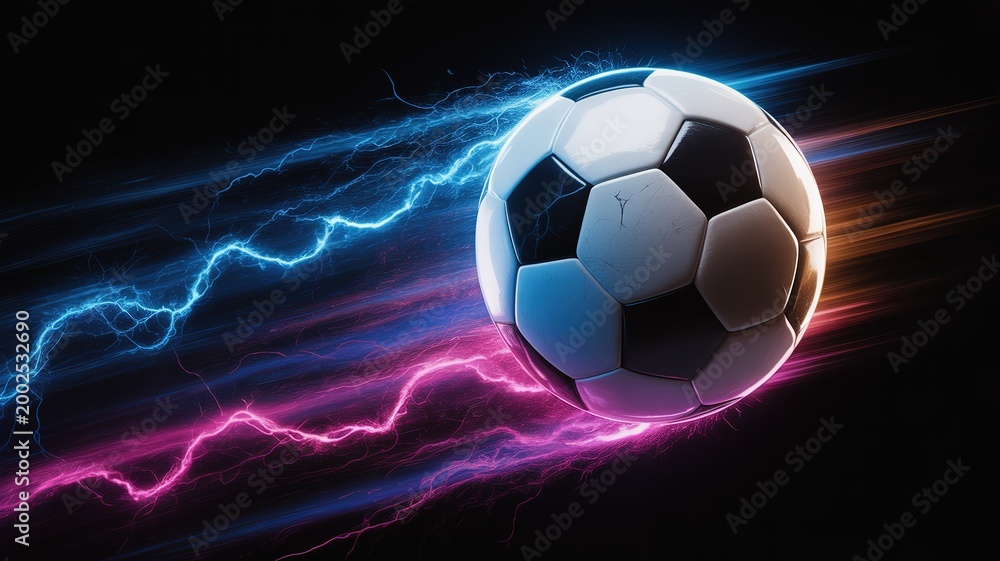 Fototapeta premium Vibrant dynamic illustration with stylized goal celebration motifs ideal for World Cup Football promotional banners social media campaigns and sports themed digital designs