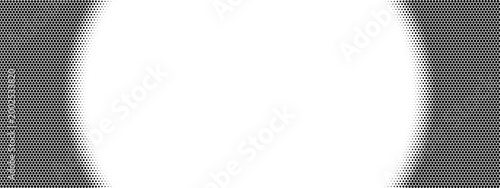 Half halftone ripple dot gradient radial beam background circle explosion. Composition with halftone dots and radial gradients. Dynamic background effect through circular beams.