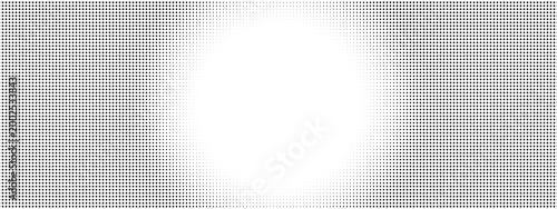 Half background gradient pattern with circular halftone and radial. Vector explosion for dynamic tone composition features. Beam of texture and ripple effect through dotwork.