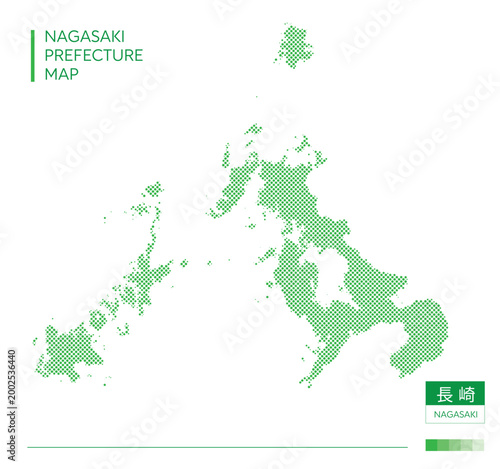 長崎県・Nagasaki(ドット地図)