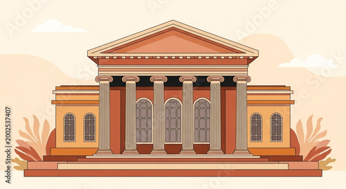 International Museum Day A grand classical building with columns, offering a timeless architectural facade and evoking a sense of historic significance and enduring design