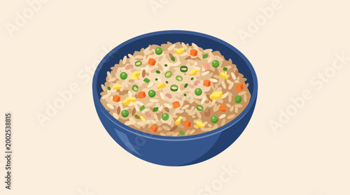 Delicious bowl of mixed rice.