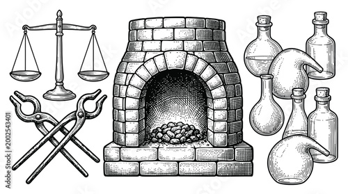 Stone Brick Oven Centerpiece For Traditional Cooking Art.