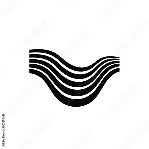 Black and White Wavy Lines.