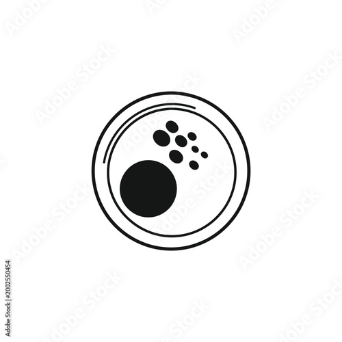 Black and white plate design.